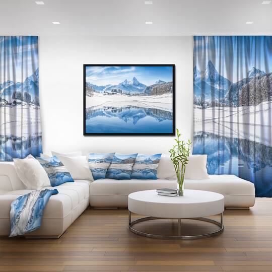 Designart - Icy Winter Mountain Alps